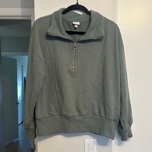 A New Day Sage Green Fleece Pullover